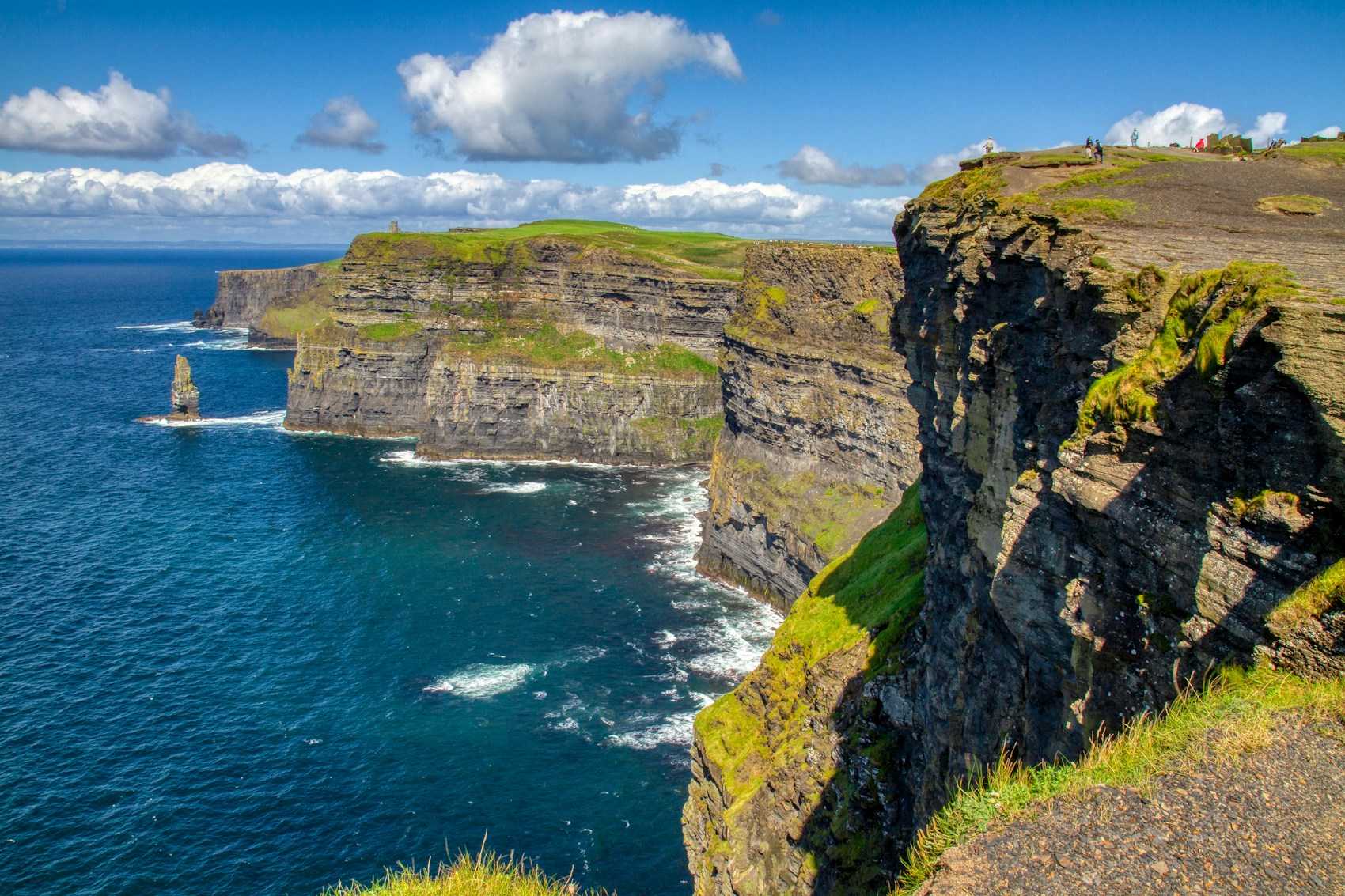 Falaises de Moher sur la côte ouest de l'Irlande, pays de l'assurance-vie irlandaise