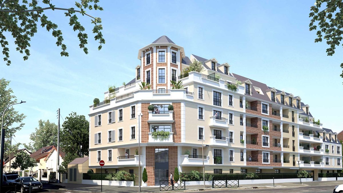 Villa Auber - programme immobilier neuf Le Blanc-Mesnil (93) - LLI, Jeanbrun, LMNP, PTZ, Prix standard, Patrimonial
