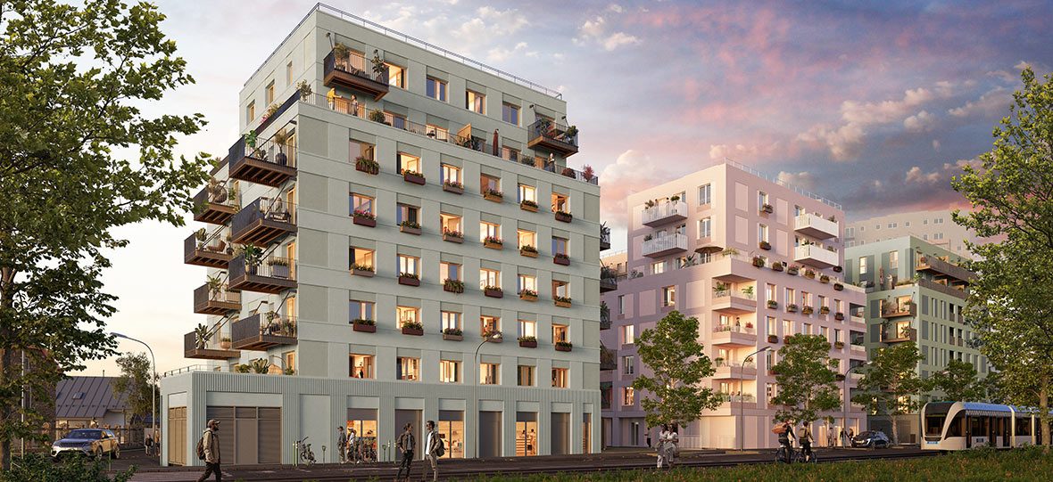 PLURIELLES - programme immobilier neuf COLOMBES (92) - ANRU - TVA Nominale - TVA réduite