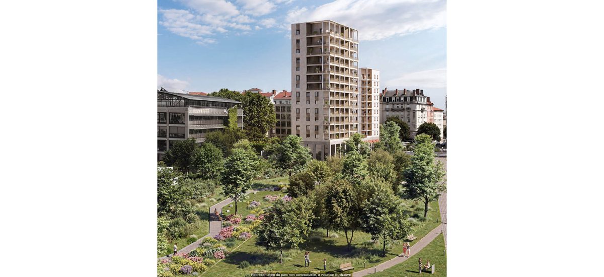 Côté Parc - programme immobilier neuf LYON 7E ARRONDISSEMENT (69) - LLI - TVA Nominale - LMNP NON GERE