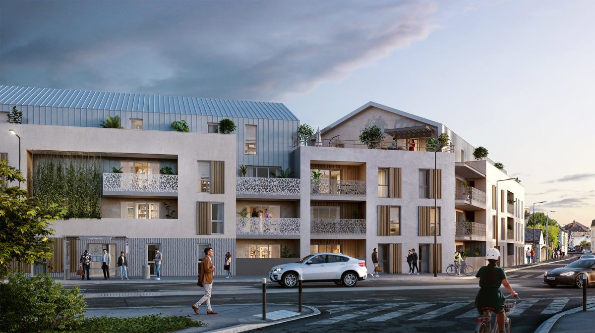 LES TERRASSES DE LA MADELEINE - programme immobilier neuf Angers (49) - Location meublée, TVA 5,5%, PTZ